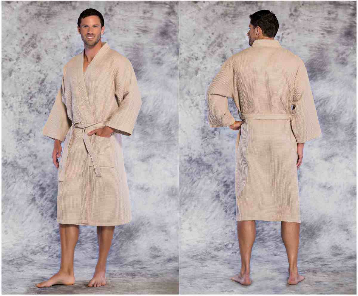 hombres bata kimono waffles taupe | Cosas a considerar al comprar un vestido de hombre vestido de hombre Bata de hombre japonesa