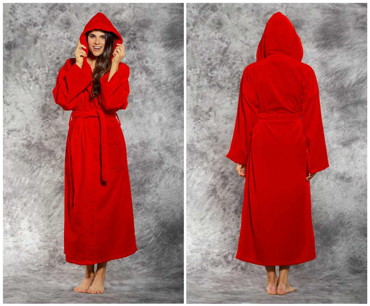 túnica roja con capucha | Razones por las que una bata con capucha está infravalorada bata larga con capucha